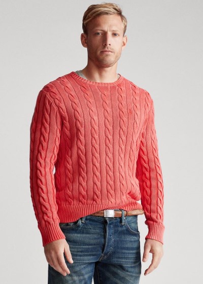 Men's Polo Ralph Lauren Cable-Knit Cotton Sweater | 673254WOD